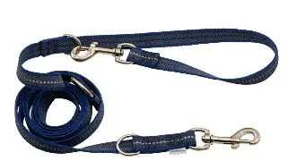 Lesa Herm. Sprenger ajustabila in 3 puncte cu 2 carabiniere, din nailon si insertie cauciucata - 230 cm - Albastru