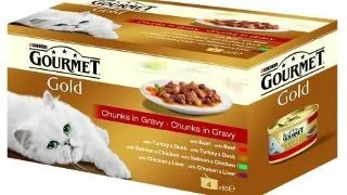Gourmet Gold Cons Sos Vita/Pui/Somon/Curcan/Rata 4 X 85 g