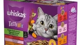 Whiskas Plic Tasty Mix Vita&amp;Somon/Pui&amp;Curcan/Pui&amp;Cod/Somon &amp; Morcov 12x85 G