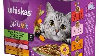 Whiskas Plic Tasty Mix Meniu Cremos Pui/Legume/Miel/Curcan 12x85 G