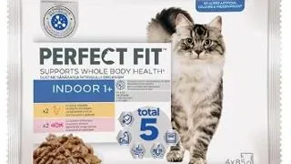 Perfect Fit Cat Indoor Pui/Somon/Legume 4x85 G