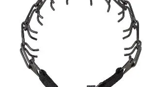Zgarda Sprenger din otel inoxidabil negru pentru dresaj cu catarama rapida - 52cm