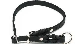 Zgarda corectie cu opritor din piele fara cusaturi - 60 cm