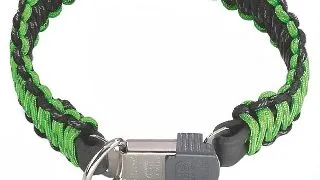 Zgarda Herm.Sprenger Paracord verde cu eliberare rapida - 60 cm