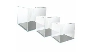 Set de trei acvarii sticla ultra clara Dupla Scaping Cube 10-30-80