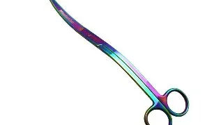 Foarfeca curbata MasterLine Wave multicolor (19 cm)