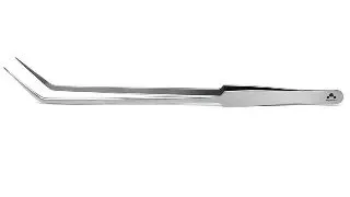 Penseta curbata aquavitro needle tip forceps 25cm