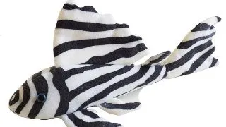Jucarie plus GreenPleco peste Zebra Pleco cu ventuza 30cm