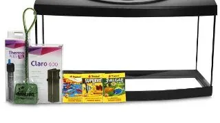 Acvariu din sticla cu LED Diversa 60 CURB Negru 60X30X30cm