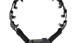 Zgarda Neck-Tech Sport Hermann Sprenger pentru dresaj, din otel inoxidabil NEGRU MAT cu catarama rapida - 60 cm