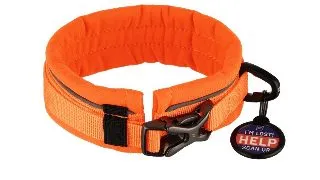 Zgarda pentru caini Herm Sprenger Softshell reglabila - S/M - Oranj