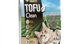 Asternut igienic pentru pisici Croci Tofu Clean, Vegetal, 4.5kg, 10L