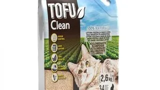 Asternut igienic pentru pisici Croci Tofu Clean, Vegetal, 2.6kg, 6L