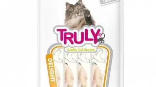 Recompense cremoase pentru pisici, Truly, pui si vita, 14g x 5 bucati