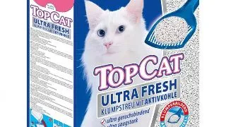 Asternut igienic pentru pisici TopCat Ultra Fresh, Bentonita, Carbune activ, 6L