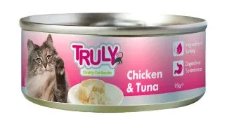 Hrana umeda pentru pisici Truly, Pui si ton, 95g