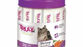 Recompense cremoase pentru pisici, Truly, creveti si cod, 420g, 30 bucati