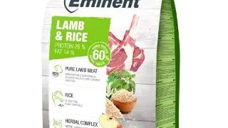 Hrana uscata pentru caini Eminent Adult, fara gluten, miel si orez, 3kg