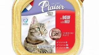 Hrana umeda pentru pisici Plaisir, Vita, 100g