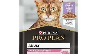 Hrana umeda pentru pisici Purina Pro Plan Delicate Digestion, Curcan, 85g