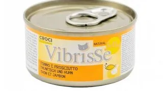 Hrana umeda pentru pisici Vibrisse Jelly, Ton si sunca de pui in aspic, 24 x 70g