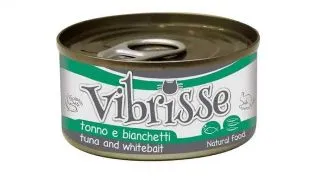 Hrana umeda pentru pisici Croci Vibrisse Natural, Ton si peste alb, 24 x 70g