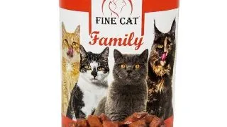 Hrana umeda pentru pisici Fine Cat Family, cu Vita, 415g