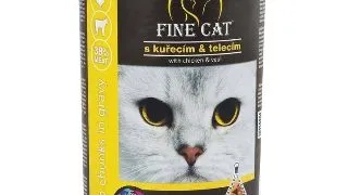 Hrana umeda pentru pisici Fine Cat Duo, cu Pui si Vitel, 415g