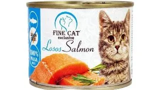 Hrana umeda pentru pisici Fine Cat Exclusive, 100% carne, cu Somon, 200g