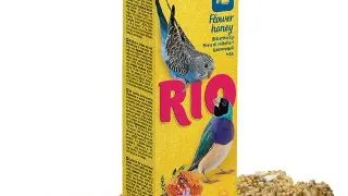 Batoane cu miere pentru perusi si pasari exotice Rio, 2 x 40g