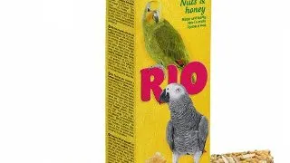 Batoane cu miere si alune pentru papagali Rio, 2 x 90g