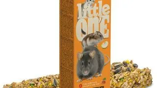 Gustare cu fructe si nuci pentru hamsteri, sobolani, soareci si gerbilii Little One, 2 x 60g