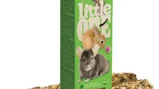 Gustare cu iarba de pajiste pentru cobai, iepuri si chinchile Little One, 2 x 55g