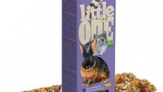 Gustare cu ierburi si flori  pentru cobai, iepuri, degus si chinchilla, Little One, 2 x 55g