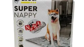 Covorase absorbante pentru caini Croci Super Nappy, model Newspaper, 57 x 84 cm, 30 bucati