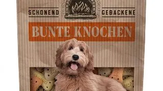 Recompense pentru caini Perfecto Dog, biscuiti os colorati, 400g