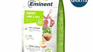 Hrana uscata pentru caini Eminent Puppy, Junior, miel si orez, 15kg + 2kg
