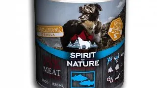 Hrana umeda pentru caini Spirit of Nature, Somon si ton, Hipoalergenic, 800g