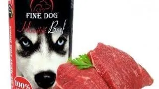 Hrana umeda pentru caini Fine Dog, Vita, 100% carne, 1200g