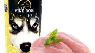 Hrana umeda pentru caini Fine Dog, Pasare, 100% carne, 1200g
