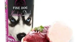 Hrana umeda pentru caini Fine Dog, Rata, 100% carne, 1200g