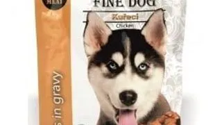 Hrana umeda pentru caini Fine Dog Junior, Pui in sos, 100g