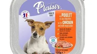 Hrana umeda pentru caini Plaisir, Pui, 100g