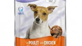 Hrana umeda pentru caini Plaisir, Pui, 100g
