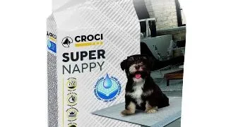 Covorase absorbante pentru caini Croci Super Nappy, 60 x 60 cm, 10 bucati
