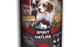 Hrana umeda pentru caini Spirit of Nature, Mistret, Hipoalergenic, 75% carne, 6 x 415g