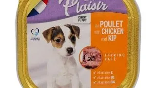 Hrana umeda pentru caini Plaisir Puppy, Pui, 300g
