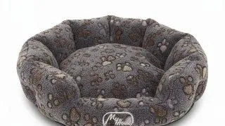 Culcus oval pentru caini My Home, 57 cm, Gri