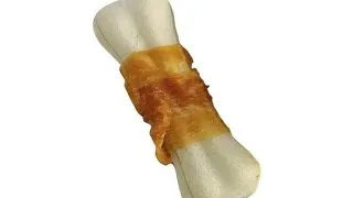 Recompense pentru caini Eurosiam, Os presat alb cu pui, 10 cm