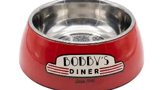 Castron pentru caini Bobby Diner, Rosu, 450 ml, Melamina